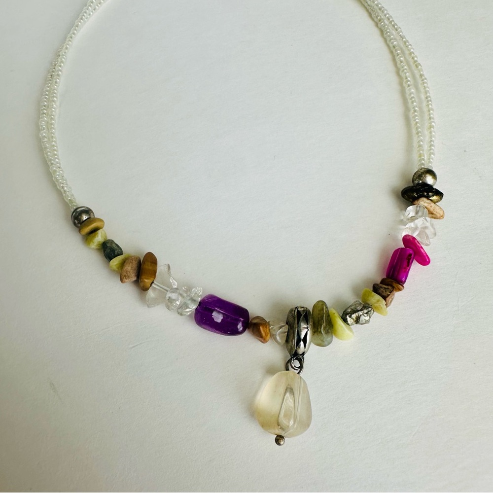 American Eagle Bead & Gemstone Fashion Necklace